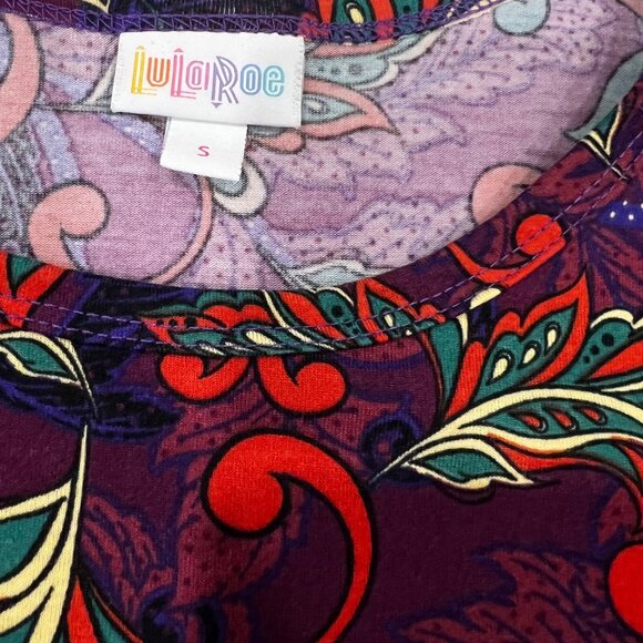 LuLaRoe Carly Swing Dress Hi/Low Paisley Print - Picture 2 of 4